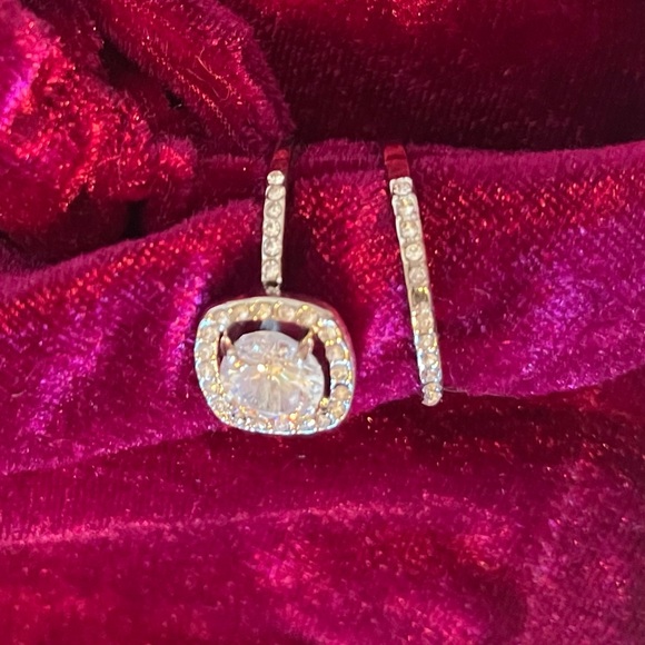 2.5 Carat Halo Promise WEDDING Bridal Set 925 Silver SIZE 9 - Picture 8 of 11